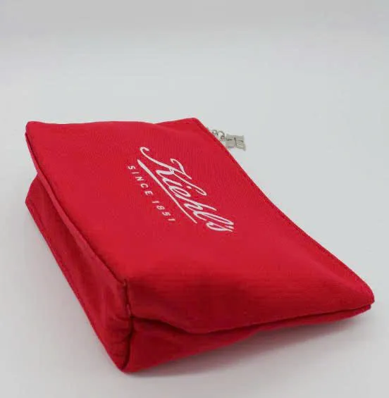 Rectangular printed canvas pouch