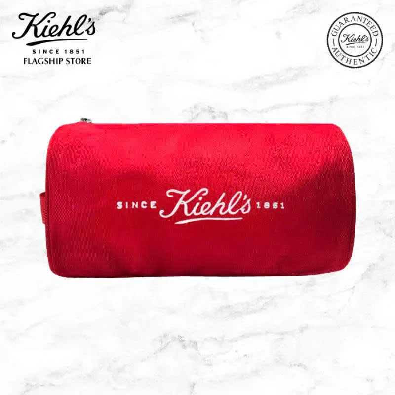 Pouch canvas dáng trụ - đỏ