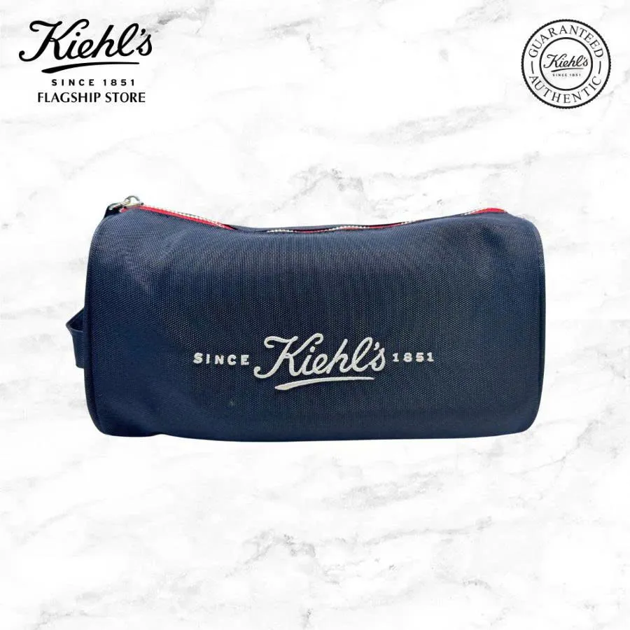 Pouch canvas dáng trụ - xanh navy