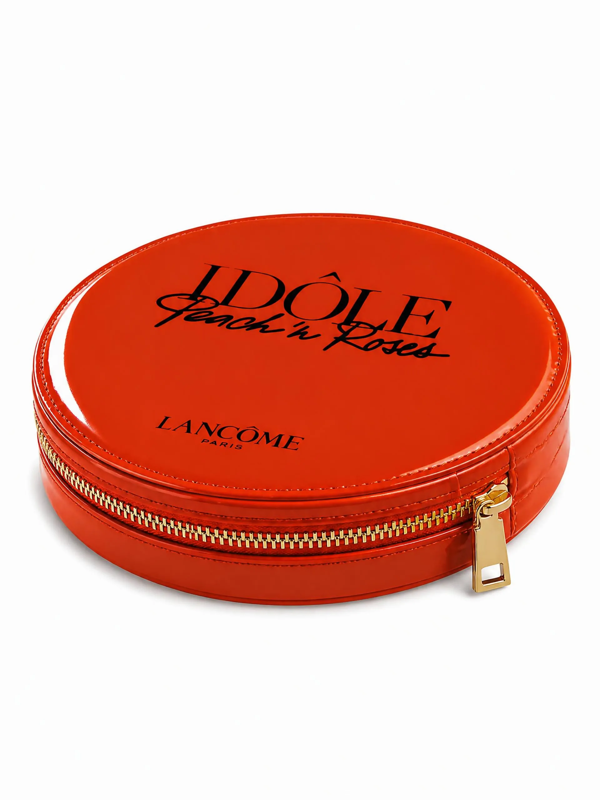 Glossy round PU pouch
