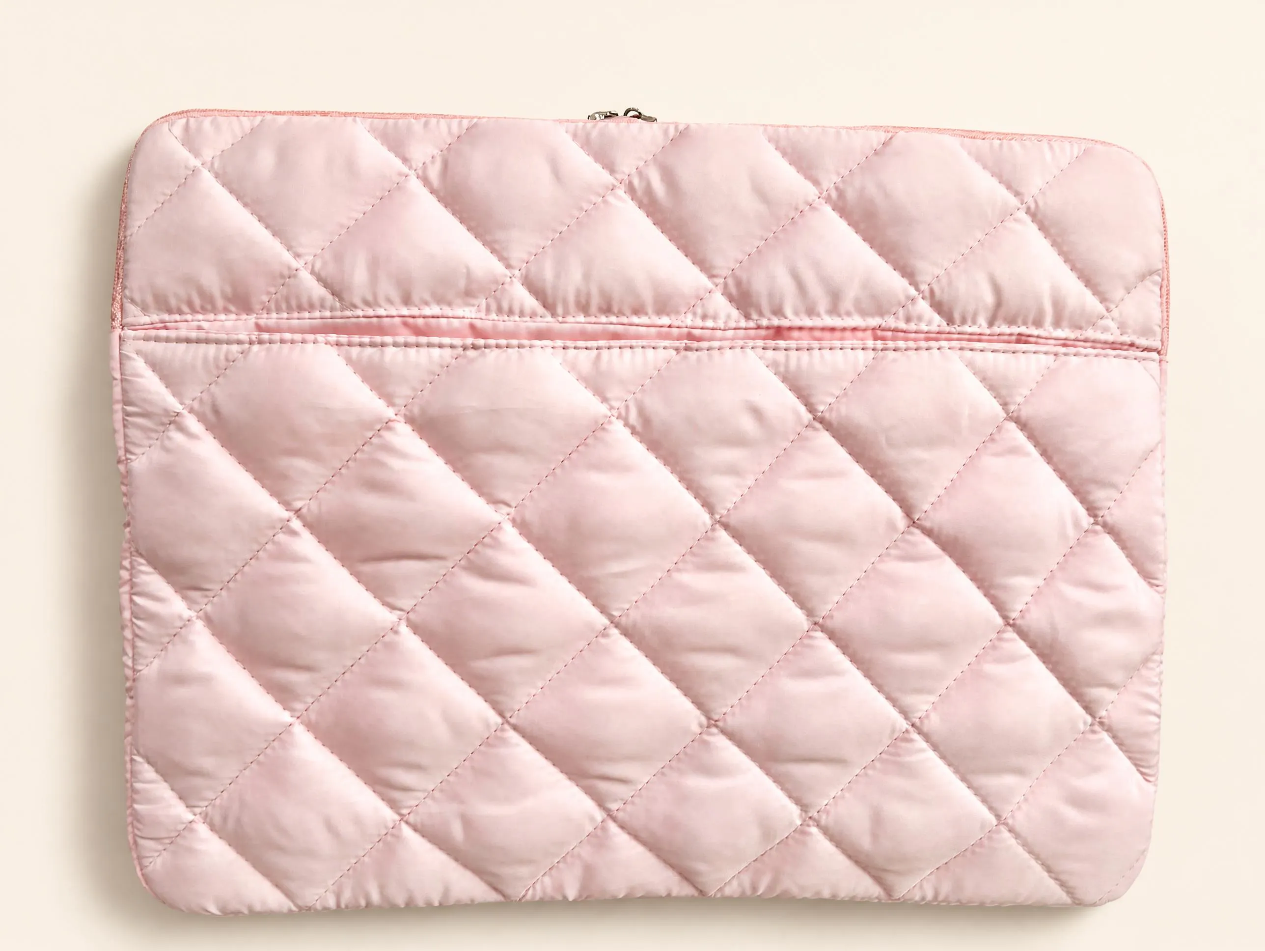Quilted two-compartment laptop bag
