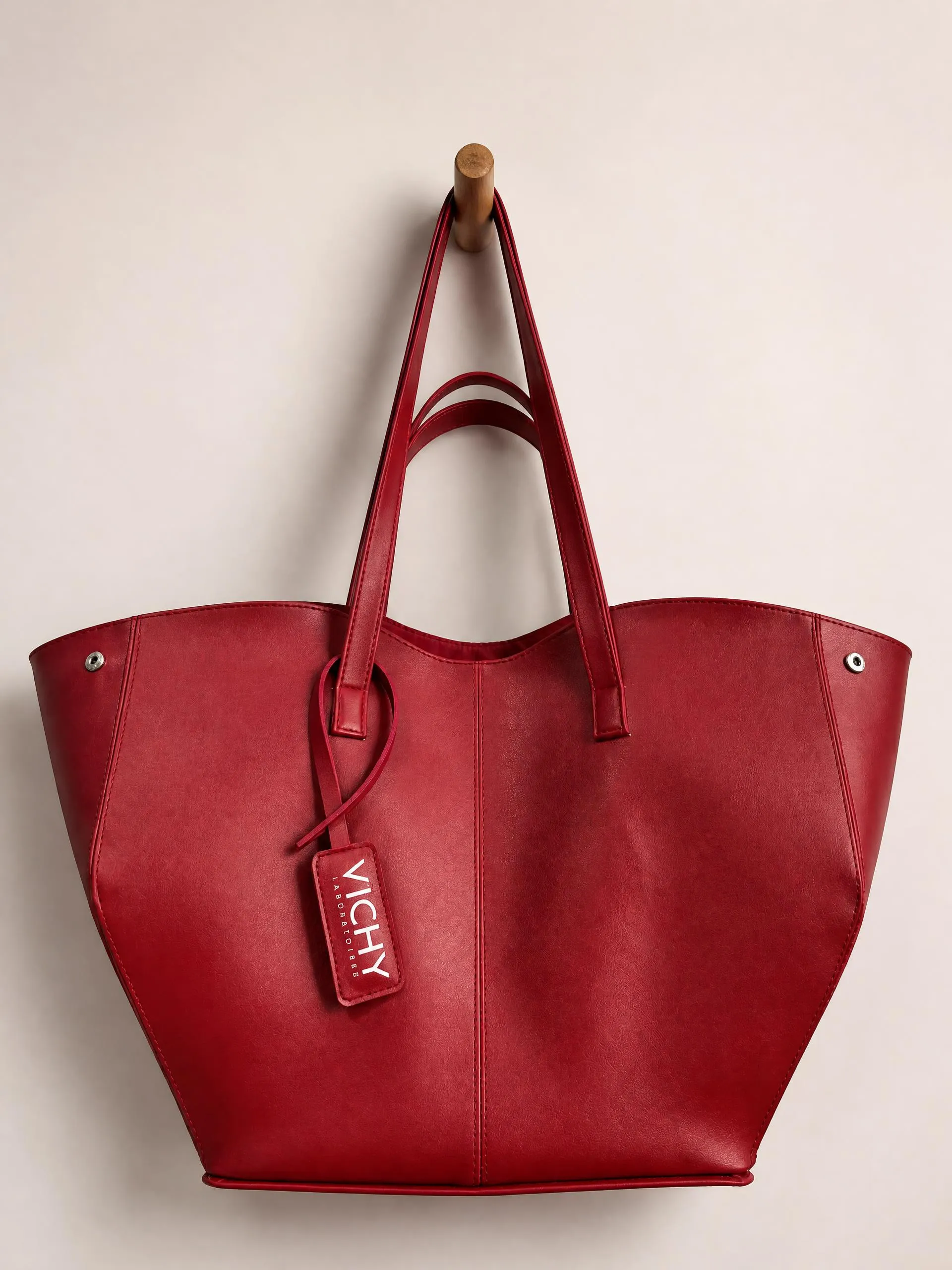 Double-layer PU tote bag