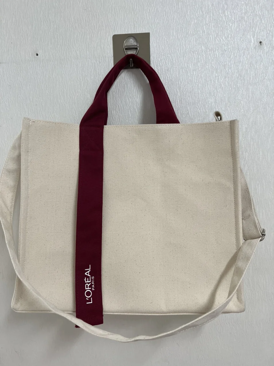 Large structured canvas tote