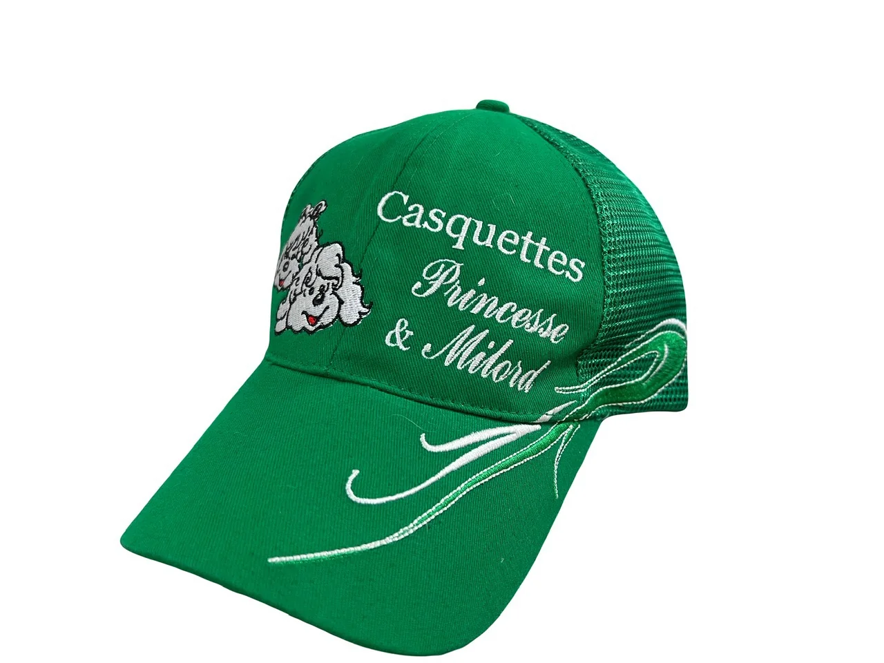 Khaki sports cap with mesh panels