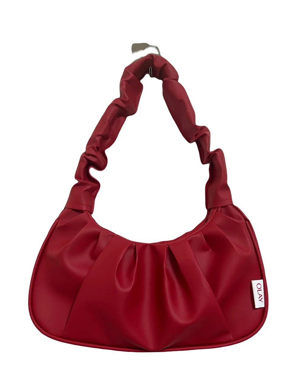 Faux leather shoulder bag
