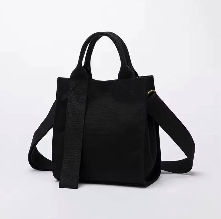 Black canvas bag
