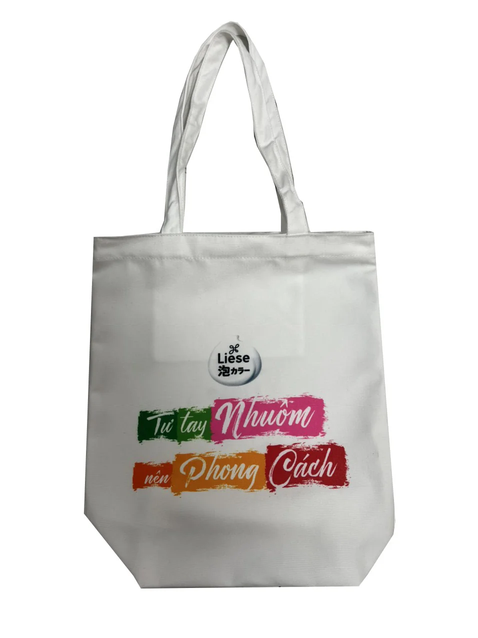 Sublimation-printed poly canvas shoulder bag